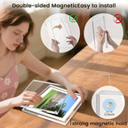 JOHOUSE 2 Pack 8 x 10 Acrylic Picture Frames, Double Sided Magnetic Photo Certificate Frames Self Standing Frameless Transparent for Desktop Display