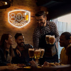 Beer Neon Sign for Wall Decor Beer Neon Lights Bar Led Sign for Man Cave Home Bar Shop Pub Bistro Game Room Party Hotel Decor Birthday Gift for Father or boy friend Size13.7 * 11in(JTD245)