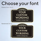 Custom Decorative Outdoor Metal Sign - Personalized Aluminum Driveway Sign, Waterproof, Made in USA - Design 1 Black Charcoal 30x24 In