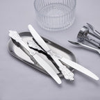 BUCLA 600PCS Silver Plastic Silverware - Heavy Duty Disposable Plastic Cutlery - Include 200 Forks, 200 Spoons, 200 Knives in Silver for Parties, Weddings & Christmas