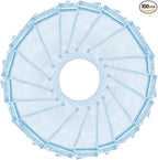 Wudygirl 100PCS Sheer Organza Bags - 5x7 Inch Drawstring Jewelry & Candy Favor Bags for Wedding Party (Sky Blue)