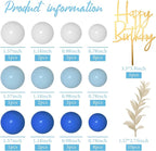 MIAHART Ball Cake Toppers Boho Grass Cake Topper Ball Cake Insert Decoration for Birthday Wedding Baby Shower Party Decorations Boho Themed Party Supplies (blue，white，light blue)