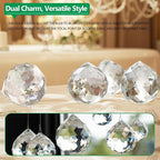 10pcs Crystal Ball Prism Sun Catcher Rainbow Maker Pendants 40mm Decorative Ball Paperweight for Table Decor, Wedding Party Centerpieces