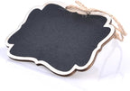UCEC Mini Erasable Chalkboards, Double Sided Blackboard with Hanging String for Markers & Chalks, Message Board Signs, Food Labels, Wedding Parties, Pack of 12