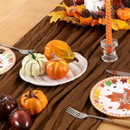 Brown Cheesecloth Table Runner Tan 10 Pack Fall Table Runners Boho Gauze 120 Inches Marron Cheese Cloth Fall Table Decorations for Thanksgiving Wedding Bridal Baby Shower Tea Party Decor