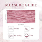 Asee'm 12pcs Cheesecloth Table Runner 120 Inches Long Pink Boho Gauze Cheese Cloth Runner 10FT Rustic Sheer Table Runners for Christmas Wedding Party Baby Shower Spring Easter Decoration