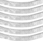 6 Pack 10 Feet Silver Foil Fringe Garland Metallic Tinsel Streamers Banner Wall Hanging Curtain Backdrop Banner for Parade Floats, Thanksgiving, Christmas, Birthday, Halloween Party Decorations