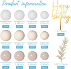 MIAHART Ball Cake Toppers Boho Grass Cake Topper Ball Cake Insert Decoration for Birthday Wedding Baby Shower Party Decorations Boho Themed Party Supplies (Khaki，white，ivory white)