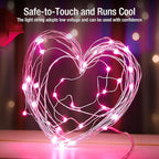 6 Pack Fairy Lights Battery Operated - 7ft 20 Led Twinkle Lights 3 Modes, Bulk Mini String Lights Waterproof for Mason Jars Vases DIY Party Wedding Decoration Christmas - Pink