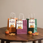 50Pcs Thanksgiving Gift Tags with String, 3.3x2.1 Inch So Very Thankful for You Tags with Pumpkin Leaf, Thanksgiving Name Tags for Gift Bags Fall Day Autumn Holiday Party Favors DIY Craft
