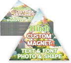 KETABAO – 11" Customized Triangle Photo Magnets for Refrigerators and Cars – Personalized Magnetic Decoration for Homes and Storage Cabinets