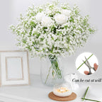 Babys Breath Artificial Flowers, Real Touch Babys Breath Flowers Artificial Bulk for Wedding Decor, White Fake Flowers for Party Home Garden Decor (24, White)