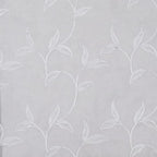 VISIONTEX Sheer Voile Curtain Valances, Decorative Leaves Embroidered, Rod Pocket Window Treatment for Kitchen/Rustic Bedroom/Living Room (54 x 16 Inch,1 Panel)