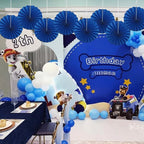 Blue Birthday Decorations,DIY Blue Paper Fans Hanging Decoration ,Party Decorations for Adults 12in, Royal Blue Birthday Decorations,Baby Shower Decorations 30 Color DIY Set (Navy Blue)