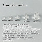 130pcs 6x8mm Teardrop Crystal Glass Beads for Jewelry Making, Faceted Vertical Hole Teardrop Glass Spacer Beads for Wind Chimes Bracelet Earring Necklace DIY Craft(Transparent)