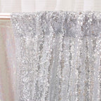 Eternal Beauty Sequin Backdrop Curtains, 2x8 Ft-2 Panels Silver Back Drop for Shimmer Photography Party Wedding Birthday Decor