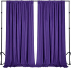 Sugargirl 10x10FT Purple Backdrop Curtains Polyester Photo Backdrop Drapes Curtains 2 Panels with Rod Pockets for Party Birthday Wedding Photography Home Decoration