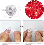 Aogist 50pcs Red Balloon Lights,Long Standby Time Waterproof Mini Light,Battery Powered,Round LED Ball Lamp for Latex Balloon Paper Lantern Party Wedding Festival Christmas Halloween Decorative