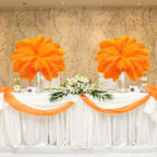Maitys 90 Pcs Large Natural Ostrich Feathers Bulk 14-16 Inch (35-40cm) 12-14 Inch (30-35cm) 10-12 Inch (25-30cm) Ostrich Feathers Plumes for Centerpieces Wedding(Orange)