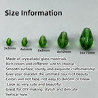 200pcs 3x5mm Teardrop Crystal Glass Beads for Jewelry Making, Faceted Vertical Hole Teardrop Glass Spacer Beads for Wind Chimes Bracelet Earring Necklace DIY Craft(Grass Green)