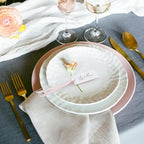 50 Pcs Name Place Cards for Table Setting Blank Wedding Place Cards with Satin Ribbon 1.57 x 3.54 Inch Hanging Gift Tags for Wedding Dinner Banquet Party Table Setting Supplies(Pink)