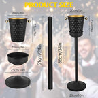 Champagne Bucket with Stand,5L Ice Bucket with Stand,Wine Chiller Bucket,Stainless Steel Champagne Stand for Wedding KTV Club BBQ Party Home Outdoor Black