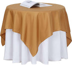 Efavormart 54x54 Gold Wholesale Linens Seamless Polyester Square Linen Tablecloth for Wedding Banquet Party Restaurant