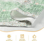 Snycler Table Runner Boho Table Runners Vintage Elegant Farmhouse Table Center Linen Decor for Home Dining Party Entrance (13x48 Inch) Light Green