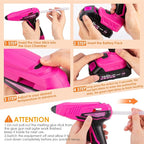 Cordless Hot Glue Gun - 20V Temp Adjust Hot Glue Gun with 43PCS Full Size Hot Glue Sticks, Pink Fast Heating Glue Gun and Sticks Set for DIY, Arts & Craft, Decorations, Gift for Women