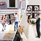 Custom Metal Signs | Name Sign Personalize for Outdoors Last Split Letter Monogram Wall Decor Family Personalized Wedding Gift Housewarming Art Outdoor