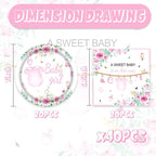 40pcs Pink Floral Baby Shower Decorations Girl Gender Reveal Supplies,Spring Rose Pink Baby Shower Plates and Napkins,Suitable for 20 Guests