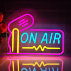 Planzo On Air Neon Sign for Live Studio Broadcasting Room Radio Station Bedroom Wall Decor LED Recording Neon Light Sign for Music Studio Boys Girls Game Room Man Cave Bar Club Office USB Powered 15.75’’