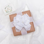 Ribbli White Burlap Wired Ribbon, 1-1/2” Inch x Continuous 20 Yard, White Wired Ribbon for Wreaths,Big Bows,Tree Decoration,Outdoor Decoration