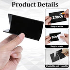 20 Packs Acrylic Mini Chalkboard Sign Black Food Labels Name Tags for Buffet Table Sign Chalkboard Blackboard for Wedding, Table Signs Place Cards for Buffet, Bakery
