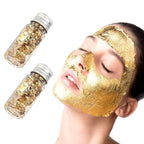 Lwuey Decorating Flakes, Gold Leaf Cake Decoration Flake Goldlen Toppers Gilding Foil Decor Imitation Metallic Decorative Drink Cooking Chocolates Cakes Drinks Dessert Cupcake Makeup 2PCS