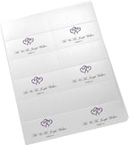 Linked Hearts Printable Place Cards, Eggplant (Choose Color), Set of 60 (10 Sheets), Laser & Inkjet Printers - Wedding, Party, Dinner, and Special Events - Made in the USA