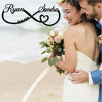 Personalized Custom Infinity Heart Sign, Metal Infinity Sign, Infinity Heart Wall Decor, Custom Name Signs, Romantic Home Decor For Anniversary Or As Valentines Day Decoration