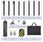 Backdrop Stand Kit - 6 Widths, 10x7.5ft Adjustable Background Stand for Parties & Studio Photography