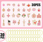 30PCS Wine Glass Charms Identification Markers for Stem Glasses, Wine Tasting Party Favors Holiday Decorations