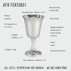 Wentworth Pewter - Large Pewter Bell Goblet, Wine Goblet, Wine Glass, Bright Polished Pewter