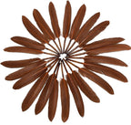 FeelfunFeather 120pcs Coffee Brown Goose Cochettes Feather Natural Bulk 4-6 inch 10-15cm for Wedding Party Christmas Decorations DIY Crafts Goose Cochettes Feather