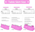 Reb and White Striped Table Skirt for Rectangle Tables or Round Tables for Carnival Circus Party 14ft Tulle Tutu Table Cloths Cover for Birthday Party Baby Shower Table Decorations