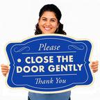 Custom Decorative Outdoor Metal Sign - Personalized Aluminum Driveway Sign, Waterproof, Made in USA - Design 3 Blue Steel 30x24 In