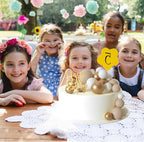 MIAHART Ball Cake Toppers Boho Grass Cake Topper Ball Cake Insert Decoration for Birthday Wedding Baby Shower Party Decorations Boho Themed Party Supplies (khaki，gold，white)