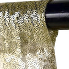 JYFLZQ Champagne Sequin Backdrop Curtains 8ft x 8ft 1 Panel Glitter Photo Booth Backdrops Sparkly Photography Background Drapes for Parties Wedding Bridal Showers