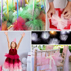 54" by 20 Yards Hot Pink Tulle Fabric Rolls - Tutu Spool Bolt for DIY Wedding Decoration, Baby Shower Tutu Skirt, Gift Wrapping - Large Matte Tulle, Roll Packaging (Fuchsia)