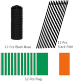12 Pack Ireland Desk Flags Set, Irish Small Mini Table Office Flags With 12" Solid Black Pole, Black Base and Spear Top, Miniature Desktop Flag, Home Decoration, Office Decoration, Festival
