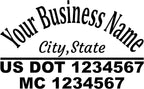 Custom US DOT Trucking Decal Stickers Tow Truck, Trucking, 18 Wheeler, Van MC Number Company Logos MC Numbers Weather Proof and Permanent Truck Signs