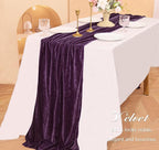 Velvet Table Runner 20 x 120 Inches 10ft Luxurious Thick Soft Velvet Christmas Thanksgiving Wedding Reception Table Runner for Party Reception Decorations(Purple, 1 Pack)