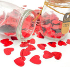 Heart Confetti Red Valentine's Day Table Confetti Metallic Foil for Party Wedding Happy Birthday Baby Showe Bridal Shower Festival Theme Party Decorations Supplies 1.6oz / 1000 Pieces(Red)